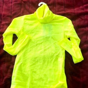 Neon highlighter yellow turtleneck